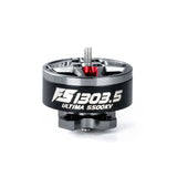5500KV brushless RC drone motor, silver top and black housing with red logo