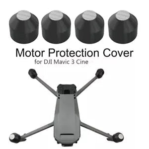 Motor protective cover set with anti-dust caps; four black cylindrical caps