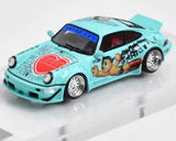 GB SH 1:64 Green 964 911 RWB Classic Sports Model Diecast Resin Car Toy