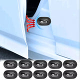 Set of 1:18 scale diecast car model parts, black oval bases with silver car detail