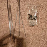 Drone push rods and accessories kit: metal rods and small hardware in clear bag