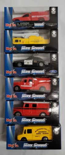 Diecast metal car collection set in retail packaging with multiple vehicle designs