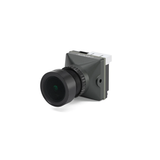 FPV drone camera with black lens and gray mounting bracket