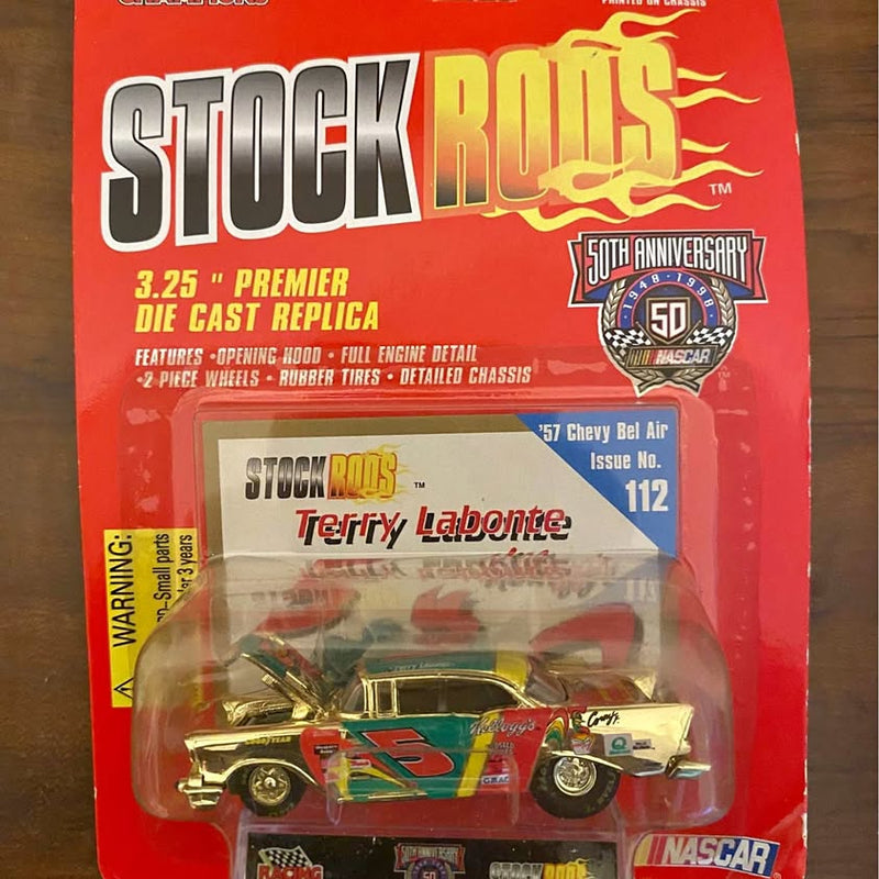 Racing Champions Stock Rods 1:64 diecast car in blister pack, yellow with #15