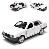Lada VAZ 21099 Metal Model Diecast Car Scale, Collectible Toy Cars, White, 1/36 Toy