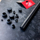 Round tube pipe plugs, black cylindrical drone accessory, various sizes