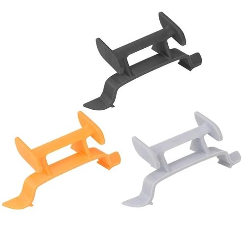 Drone flight tail fins set: dark, orange, and light gray