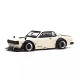 Poprace 1/64 Nissan Skyline GT-R V8 Drift White Diecast Scale Model Car#PR640113 Toy