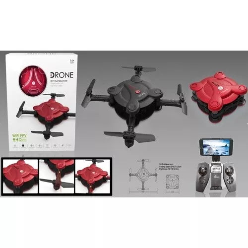 Red 66mm quadcopter drone with camera