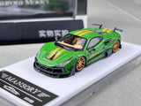 Aurora 1:64 Scale For Green F8xx Tributo Mansory Sports Diecast Metal Toy Model Parts