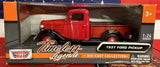 New Motor Max 1937 Ford Pickup Truck 1:24 Scale Diecast Replicas Red/Black Parts