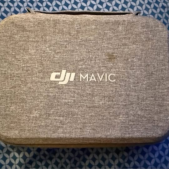 DJI Mavic drone parts case with DJI Mavic logo on gray fabric