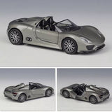 1:36 Porsche 918 Spyder Model Car Diecast Pull Back Toy Cars Boys Toys for Kids Toy