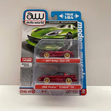 Exclusive Chase Red 2017 Dodge Viper GTC & 1996 Pontiac Firebird T/A Cars Auto World 2 Pack Diecast Ships to you