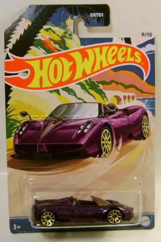 Purple convertible sports car diecast model with gold wheels