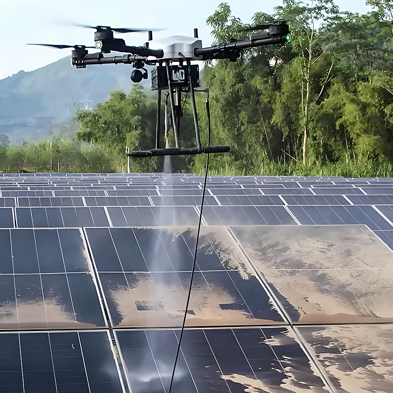 JIUSI D15R Professional Window Cleaning Drone with Dual Camera Remote Control Pressure Spray Drone for Solar Panel Cleaning