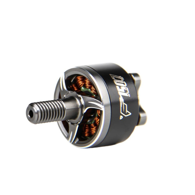 Brushless outrunner motor with metal shaft and dark vented housing