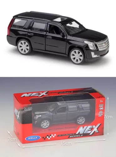 WELLY NEX diecast SUV model toy with red-and-black display box