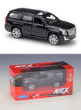 WELLY NEX diecast SUV model toy with red-and-black display box