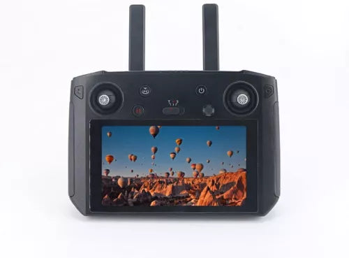 DJI smart controller with display and dual antennas, dark gray handheld