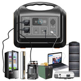 Wholesale 1000W Emergency Energy System Lifepo4 Battery Bank Power Station 1200w Solar Generatot Powerstation Mit Solarpanel Drone
