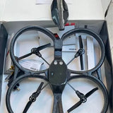 Quadcopter drone with four propellers and a central body frame