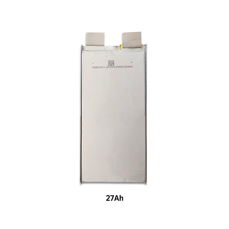 27Ah rechargeable battery pack with tab terminals, rectangular cell