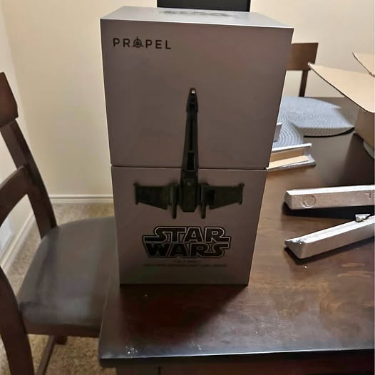 Propel Star Wars X-wing battle drone retail box with black X-wing logo
