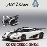 Resin 1/18 AUTOart Diecast Car Model KOENIGSEGG ONE:1 PEBBLE WHITE 2014 As Gift Parts