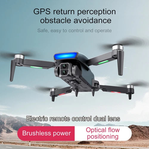 Quadcopter drone with camera and four propellers