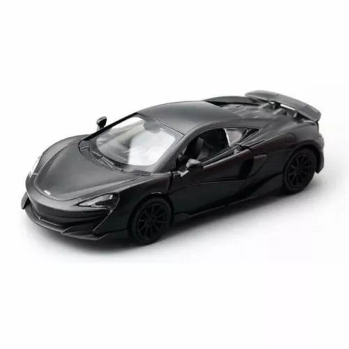 Diecast model car, black coupe with front 3/4 view, detailed headlights and wheels