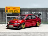CM 1:64 Red JDM Lancer Evo 9 IX Voltex Sports Model Diecast Metal Car Toy