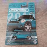 Matchbox 1/64 Diecast Mini Cooper Series Blue 2010 Mini Cooper S Cabrio Toy