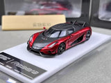 GB TPC 1:64 Red Carbon Top Regera Super Racing Sports Model Diecast Collect Car Parts