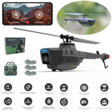 Compact black FPV drone with front camera, visible propellers and folding arms