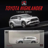 Silver Toyota Highlander 1:64 diecast SUV toy car in clear display box