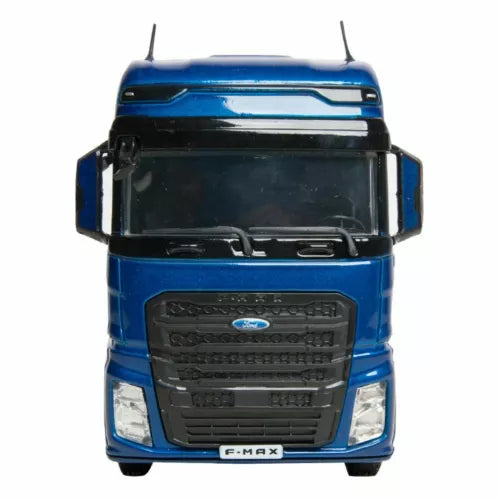 Ford F-MAX 1:36 diecast truck model, blue cab front with grille and headlights