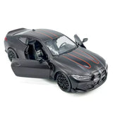 1:36 BMW M4 CSL Diecast Model Car Alloy Toy Cars Boys Toy Kids Gifts Matte Black Toy