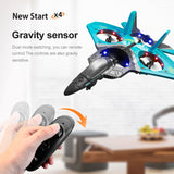 POSK New RC Remote Control Airplane 2.4G Remote Control Fighter Hobby Plane Glider Airplane EPP Foam Toys RC Drone Kids Gift Drone