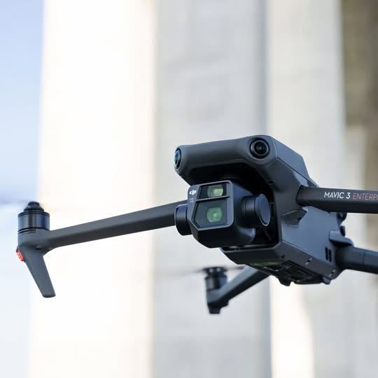 DJI Mavic 3 Enterprise drone with front camera gimbal and propellers