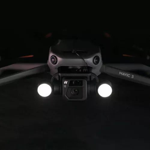 Drone matrix lamp spotlight with dual round LEDs, front-mounted