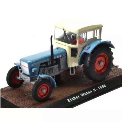 Eicher Wotan II 1968 1:32 diecast farm tractor model, blue and cream with red wheels
