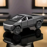 Tesla Cybertruck Toy Car Alloy Diecast Model Working Lights & Sounds 1:36 - Dark Toy
