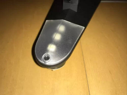 Flashing light cover replacement with clear lens and mounting screw detail