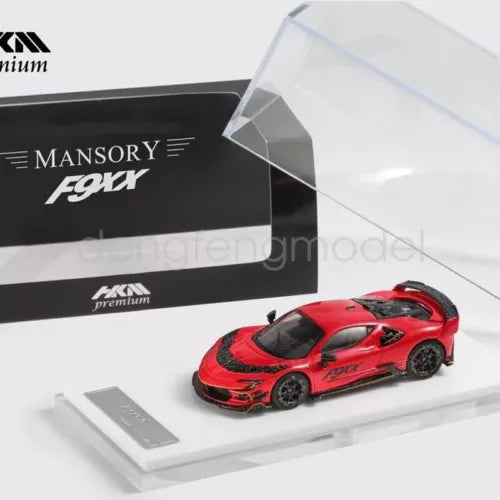 Red race car diecast model with black accents, 1:64 scale