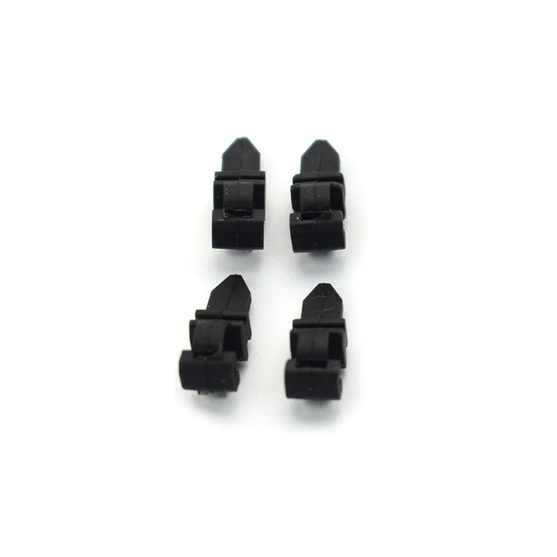 Set of 4 black gimbal rubber damping cushions with clip mounts