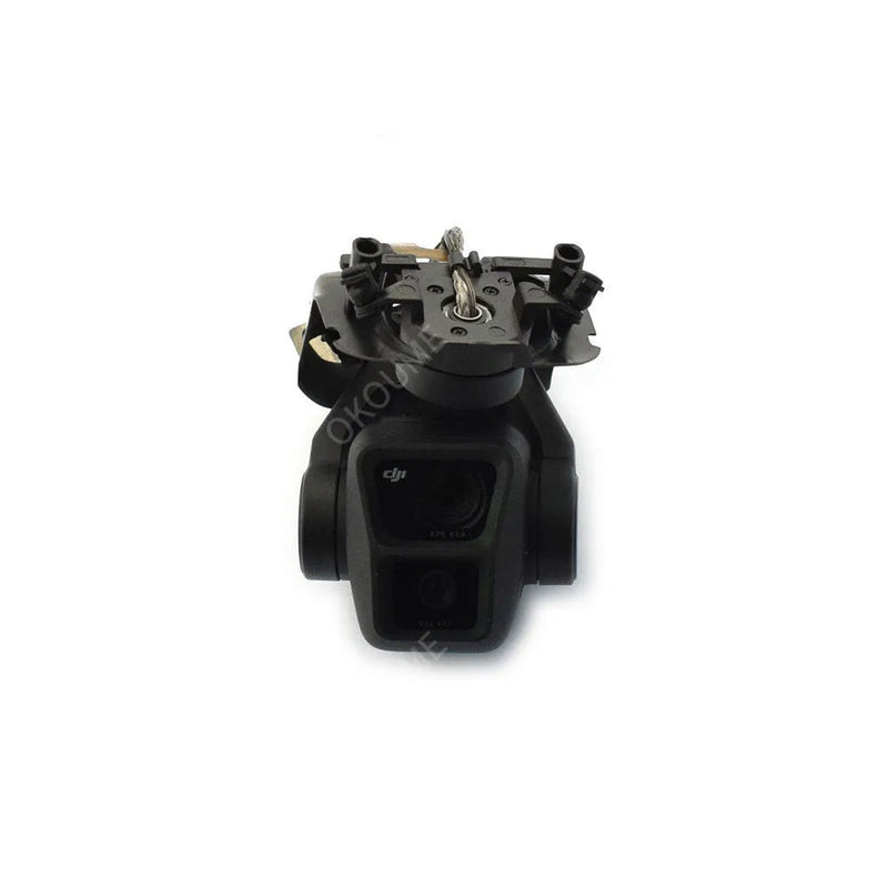 Black gimbal camera module with mounting brackets