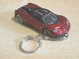 Diecast Pagani Huayra Burgundy Red Toy Car Keyring Keychain FREEPOST Parts