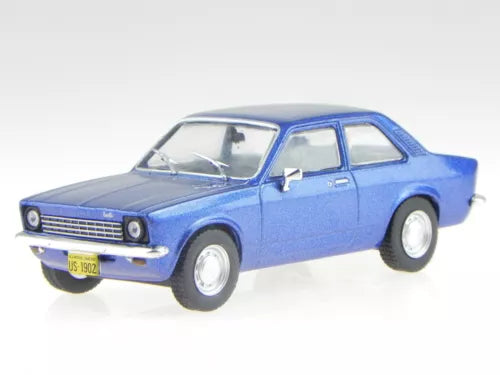 Blue 1973 Opel Kadett C diecast model car, front-left view