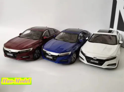 1:18 scale Honda Accord diecast metal model cars, red blue and white, three-pack